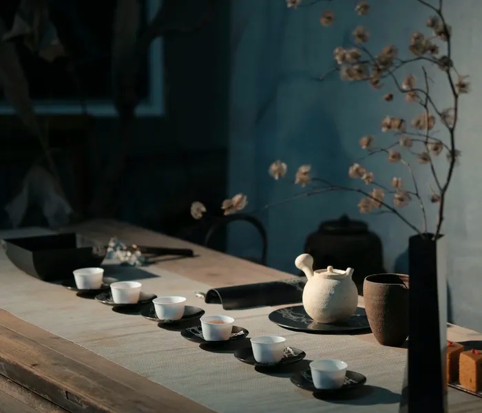 A photo of teacups