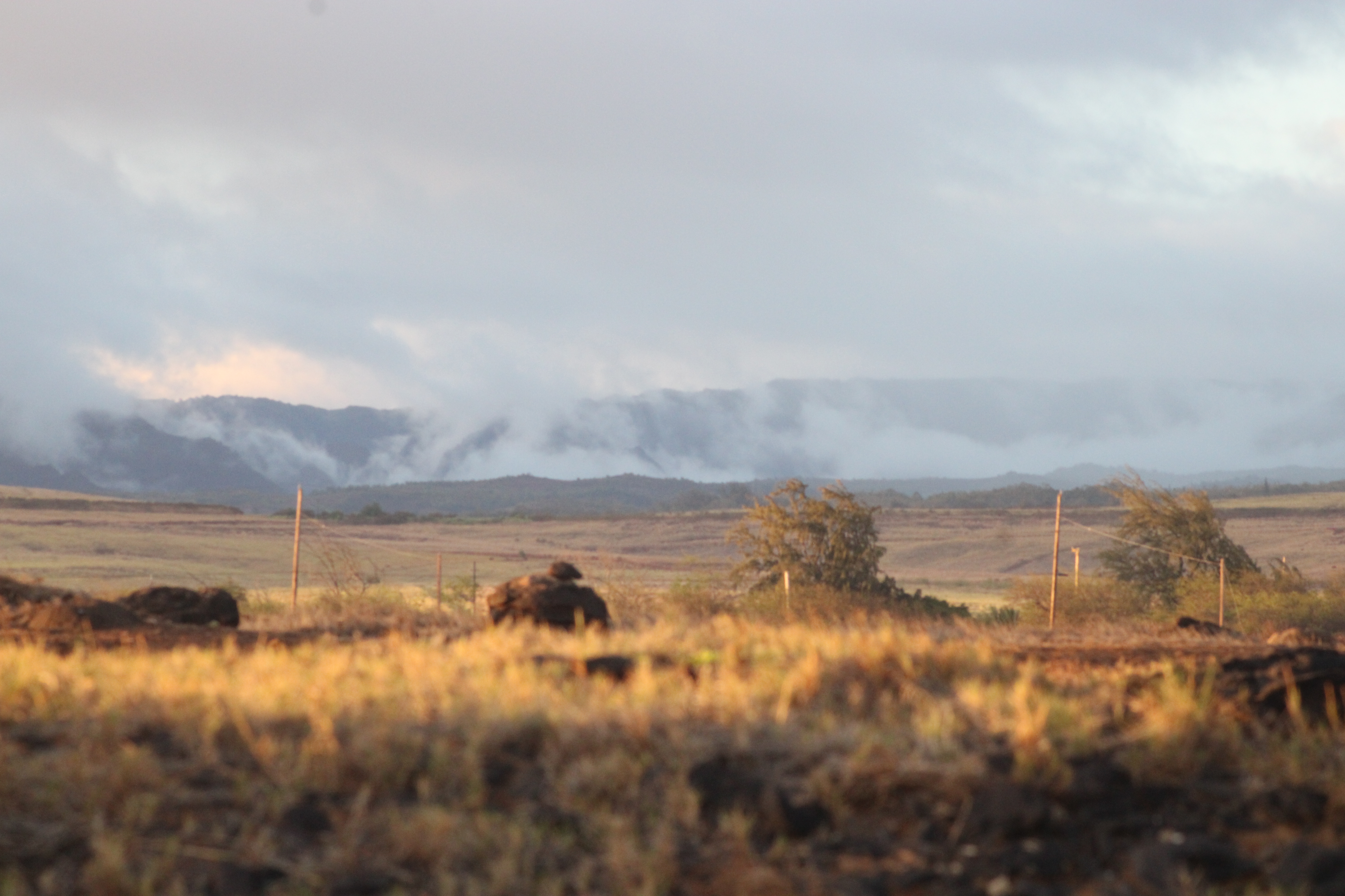 Clouded mountain line